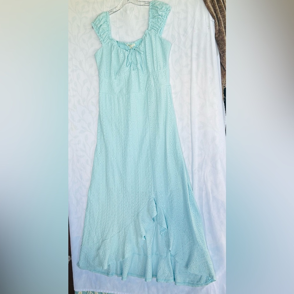 Derek Heart Sky Blue Asymmetrical Dress - Picture 2 of 7